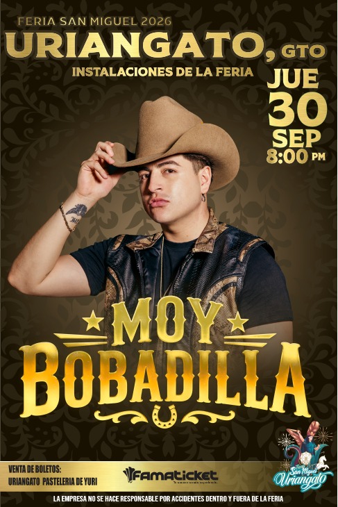 Moy Bobadilla, Uriangato Gto. 30 de Sept.-2026-09-30